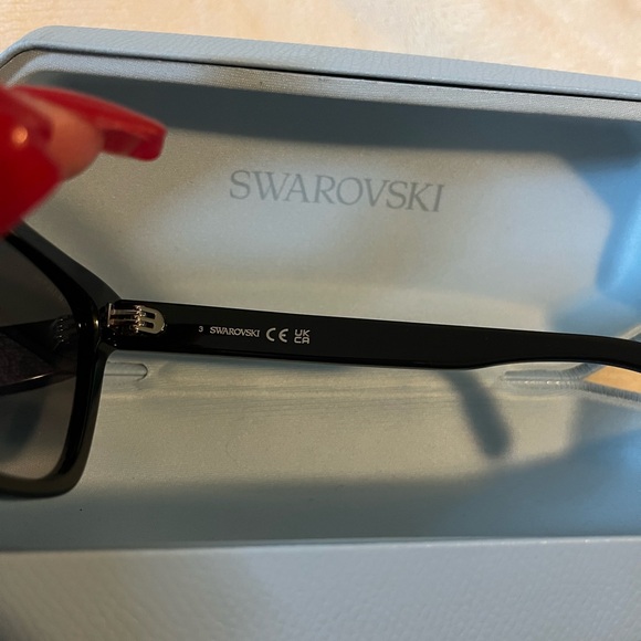 Swarovski Black Sunglasses with Crystal Accents - Picture 7 of 12